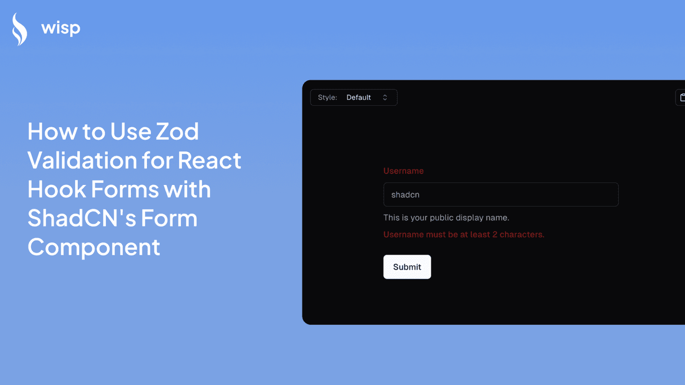 How to Use Zod Validation for React Hook Forms with ShadCN's Form Component